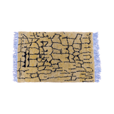 Taliouine Moroccan Rug, saffron yellow with black patterns in 100% wool, inspired by the vibrant culture of southern Morocco