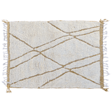 Blossom rug, a Beni Ourain masterpiece with natural honey tones against creamy white wool