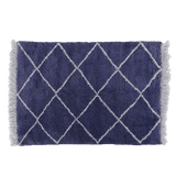 Chaouen rug, a blend of classic Beni Ouarain geometric patterns with elegant indigo blue