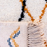 original Berber carpet with intricate abstract symbols, adding an artistic, boho touch to any space