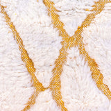 Blossom rug, a Beni Ourain masterpiece with natural honey tones against creamy white wool