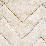 Sand Storm Moroccan Rug, crafted from 100% wool, featuring intricate white patterns for authentic comfort and timeless style