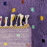 Purple Beni a colorful handmade Moroccan rug with a soft touch and vibrant purple hues